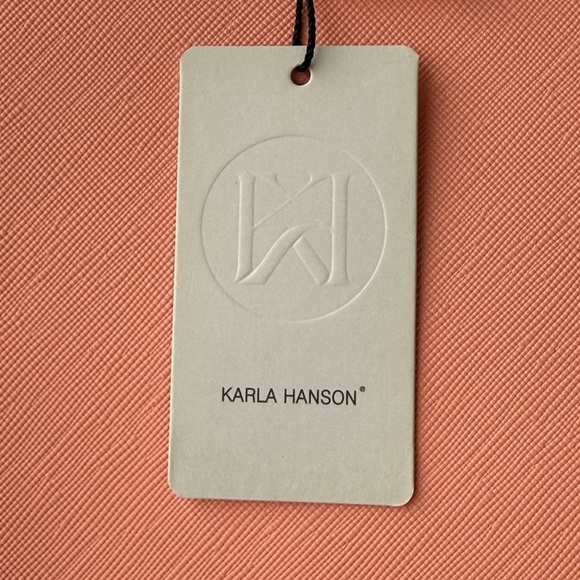 Karla Hanson Grace Satchel Bag Coral Silver Hardware Removable Crossbody Strap - Picture 2 of 16